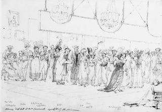William Prinsep - A fancy dress ball at Mrs Casement\'s, Calcutta