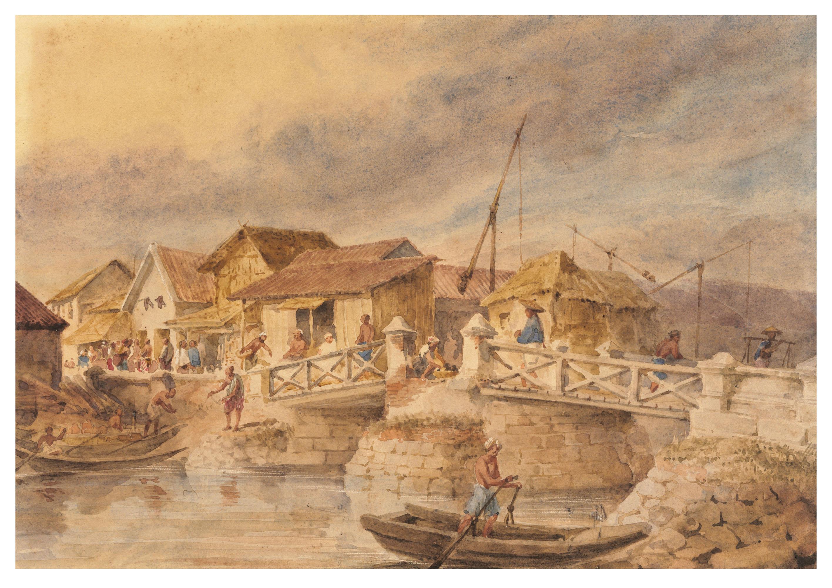 William Prinsep - Bridge At Penang