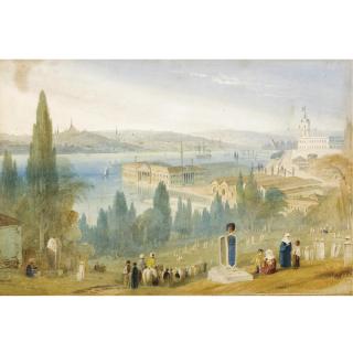 William Purser - A View Of Constantinople: The Graveyard