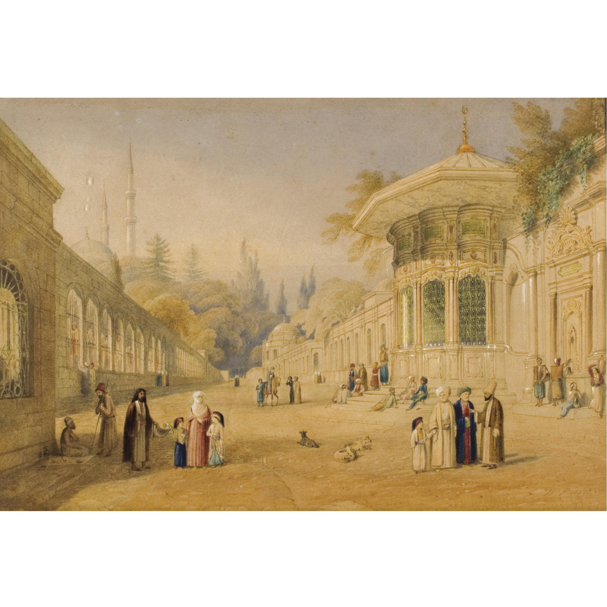William Purser - View Of Constantinople: Milling In The Avenue