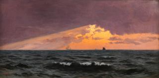 William Pye - Before Sunset, Storm Coming On, West Bay, Dorset