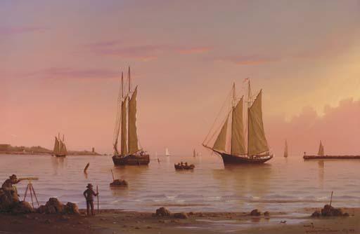 William R. Davis, A.S.M.A - Two schooners off Hyannisport