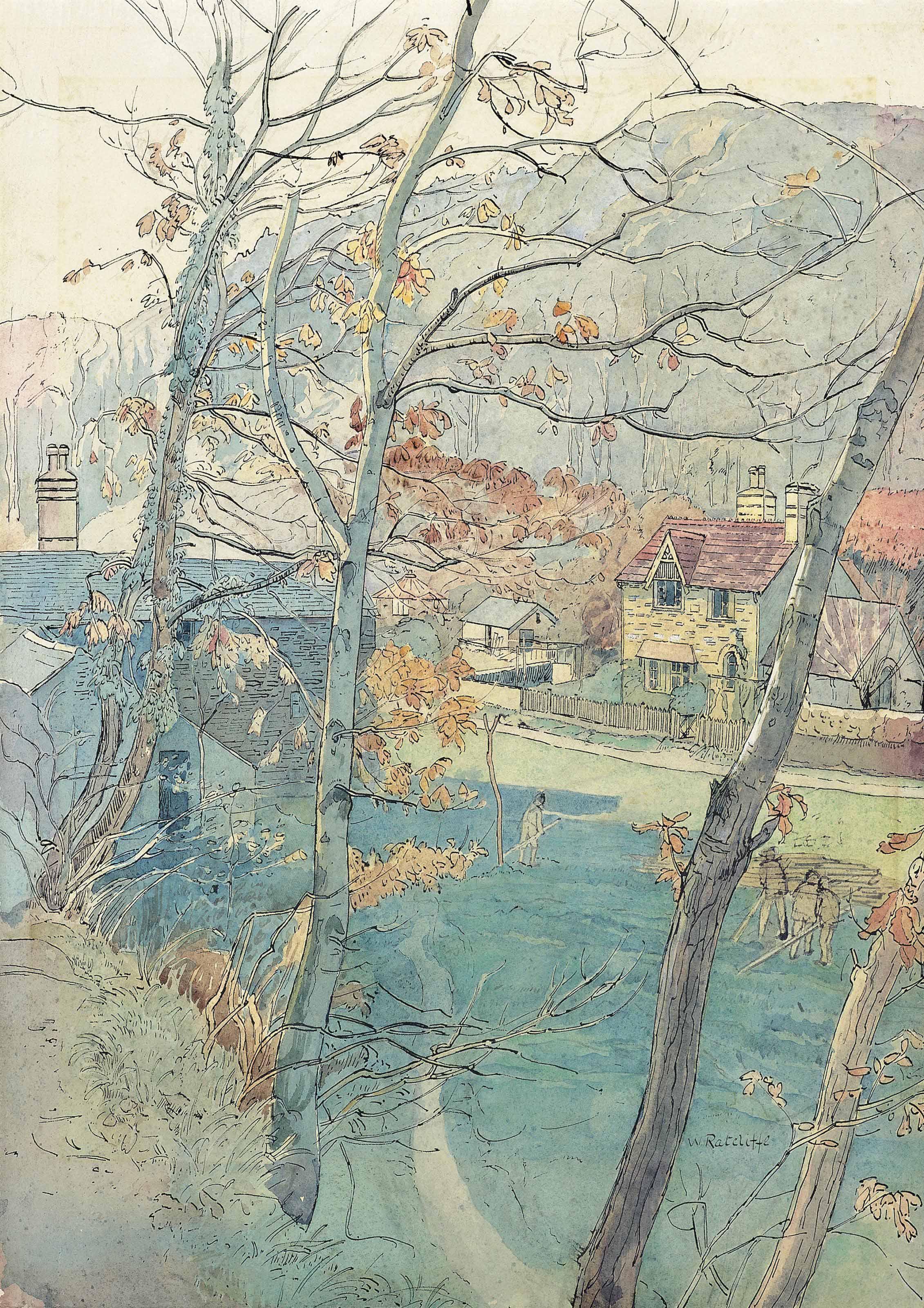 William Ratcliffe - Landscape With Field Workers