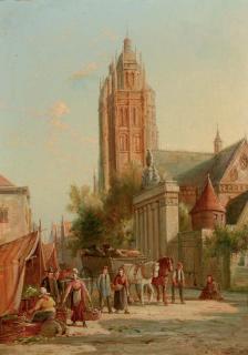 William Raymond Dommersen - Marketday in summer