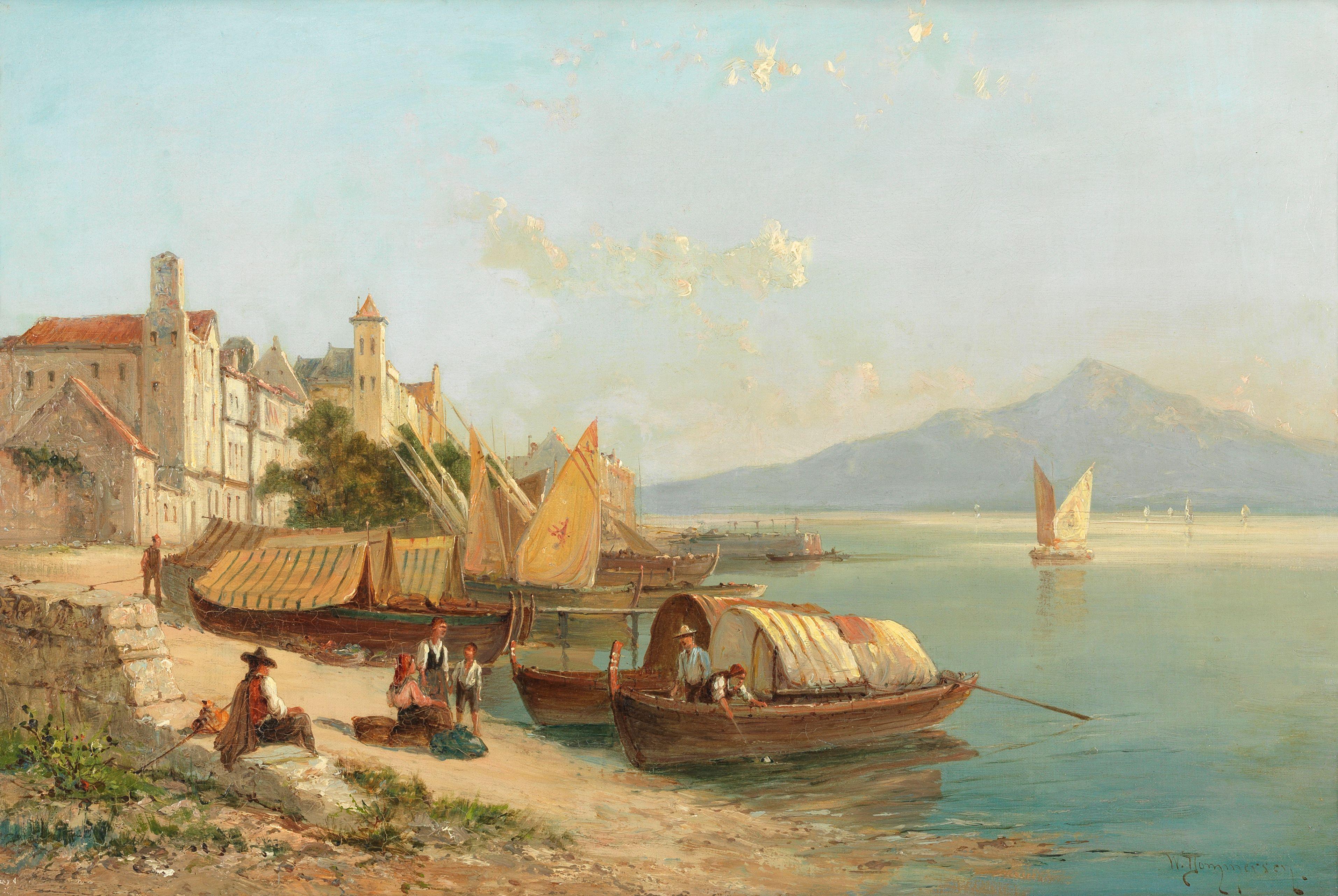 William Raymond Dommersen - Mediterranean coastal view