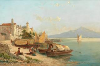 William Raymond Dommersen - Mediterranean coastal view