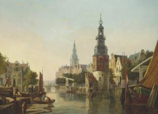 William Raymond Dommersen - Montelbaanstoren and Zuiderkerk, Amsterdam