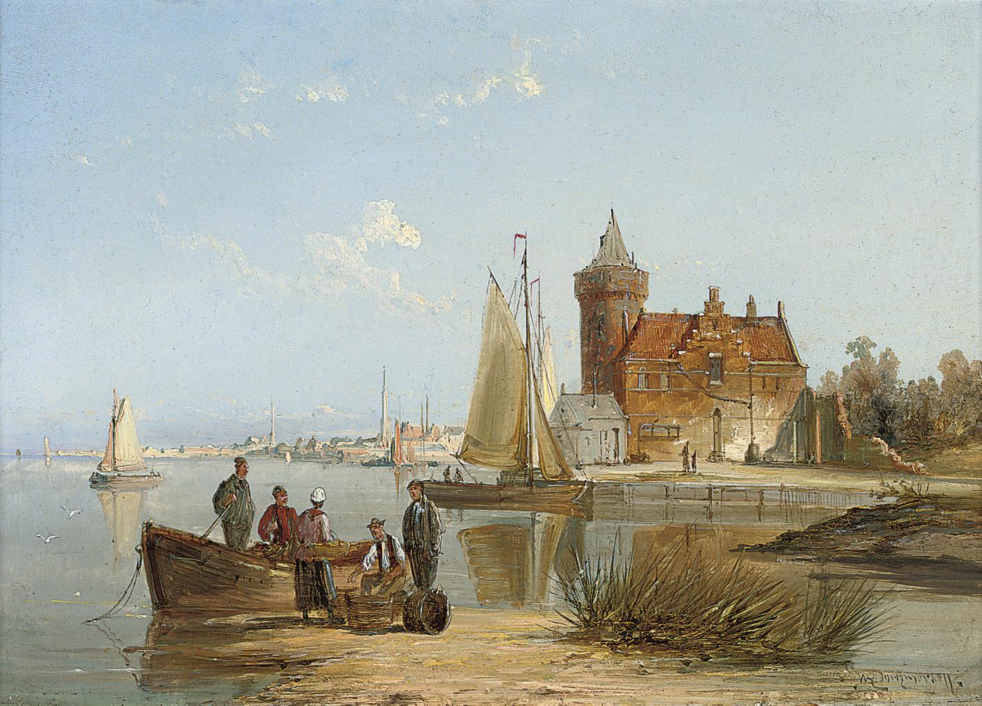 William Raymond Dommersen - The house de Vraag. On the Amstel, Amsterdam
