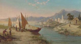 William Raymond Dommersen - Unloading The Catch, Cuttero, Italy