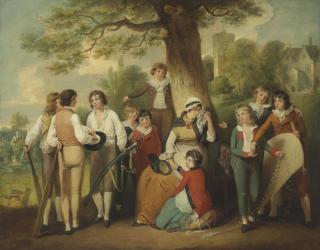 William Redmore Bigg, R.A. - Generous Schoolboys (The Collection For A Soldier\'S Widow)