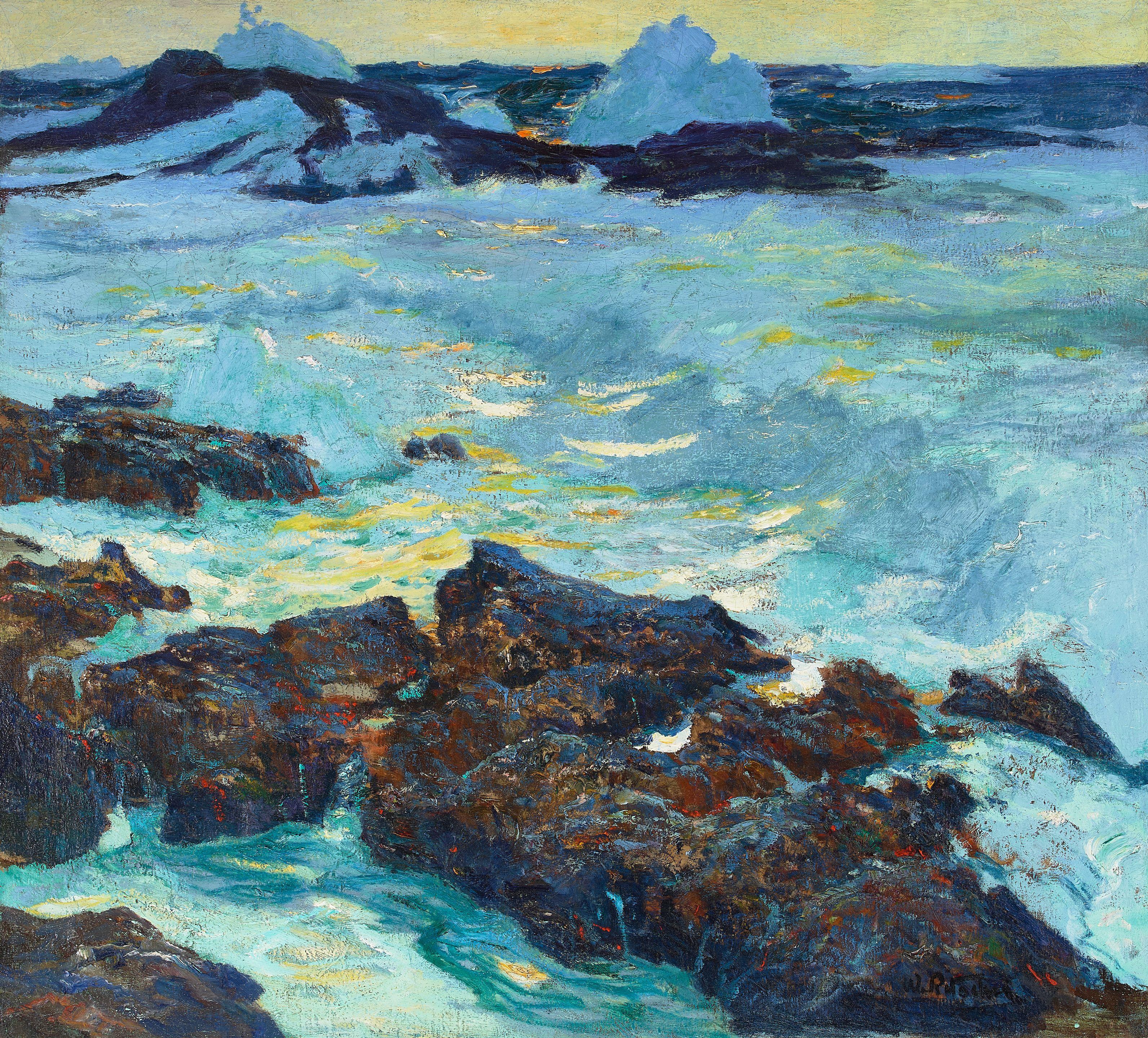 William Ritschel - Purple Tide 36 x 40 in. framed 45 x 49 in.