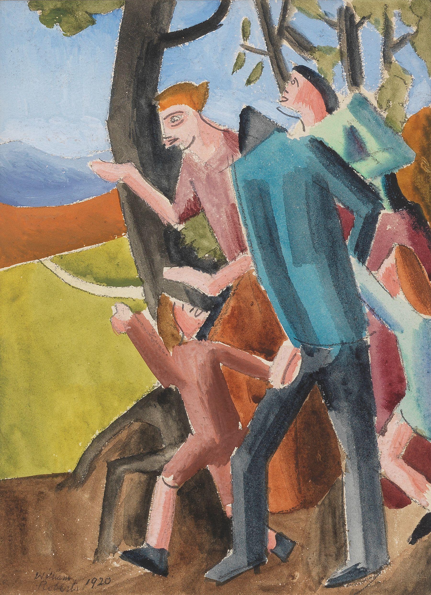 William Roberts R.A. - A London Family\'s First Visit to the Country