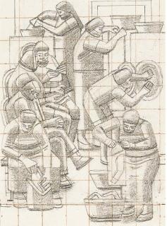 William Roberts, R.A. - At the Launderette