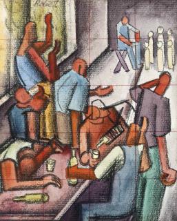 William Roberts, R.A. - French Peasants