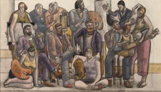 William Roberts, R.A. - Red Slippers, The Something Road Group