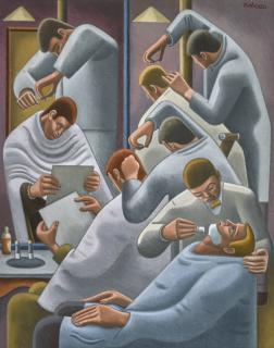 William Roberts, R.A. - The Barber\'S Shop
