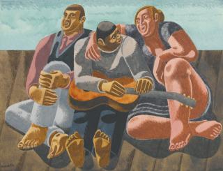 William Roberts, R.A. - Three Singers (Study For Mediterranean Folk)
