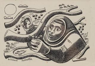 William Roberts R.A. - Woman Picking Nuts