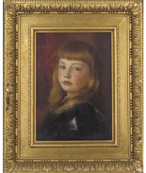 William Roberts Symonds - Portrait of The Hon. Lady Violet Agar-Robartes (1888-1965) of Lanhydrock, Cornwall