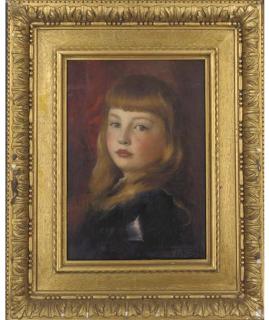 William Roberts Symonds - Portrait of The Hon. Lady Violet Agar-Robartes (1888-1965) of Lanhydrock, Cornwall