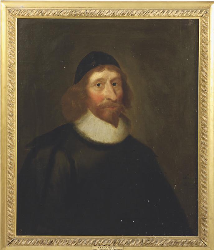 William Robertson - Portrait of Alexander, Lord Falconer of Halkertoun (1595-1671), bust-length, in a black coat and a white ruff