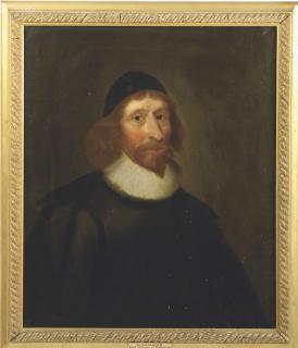 William Robertson - Portrait of Alexander, Lord Falconer of Halkertoun (1595-1671), bust-length, in a black coat and a white ruff