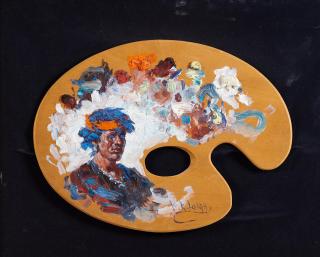 William Robinson Leigh - Indian on a Palette