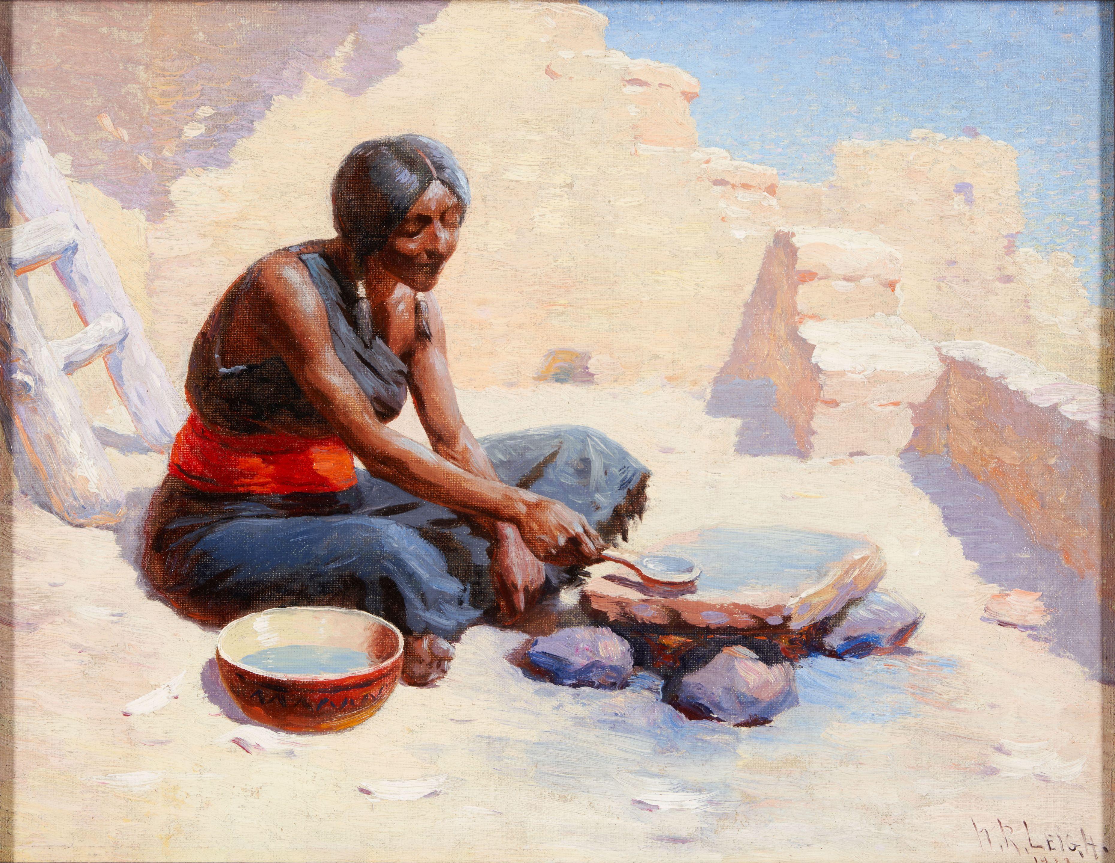 William Robinson Leigh - Navajo Weaver Preparing Indigo Dye