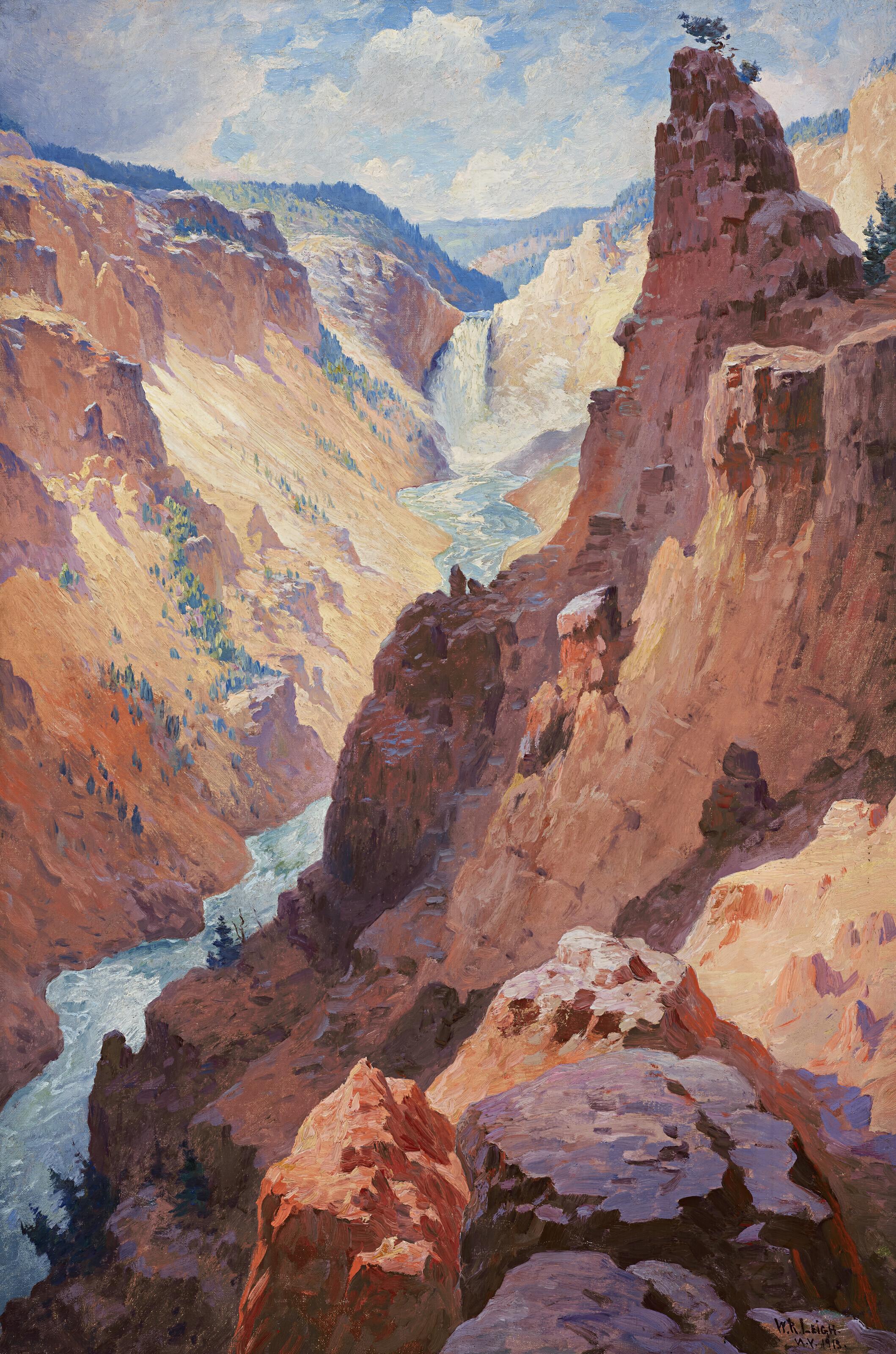 William Robinson Leigh - View of the Grand Canyon of the Yellowstone