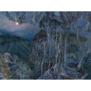 William Robinson - Australian Purling Brook Gorge, Moonlight