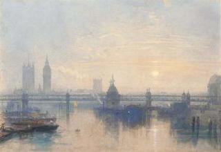 William Roxby Beverley - Hungerford Bridge, London