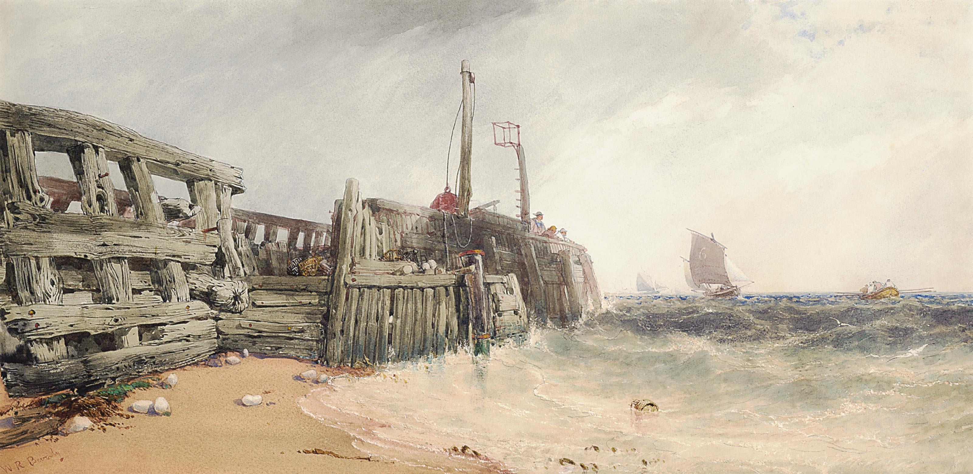 William Roxby Beverley - The old wooden pier, Newhaven, East Sussex