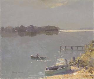 William Rubery Bennett - Sunlit Coastal Scene