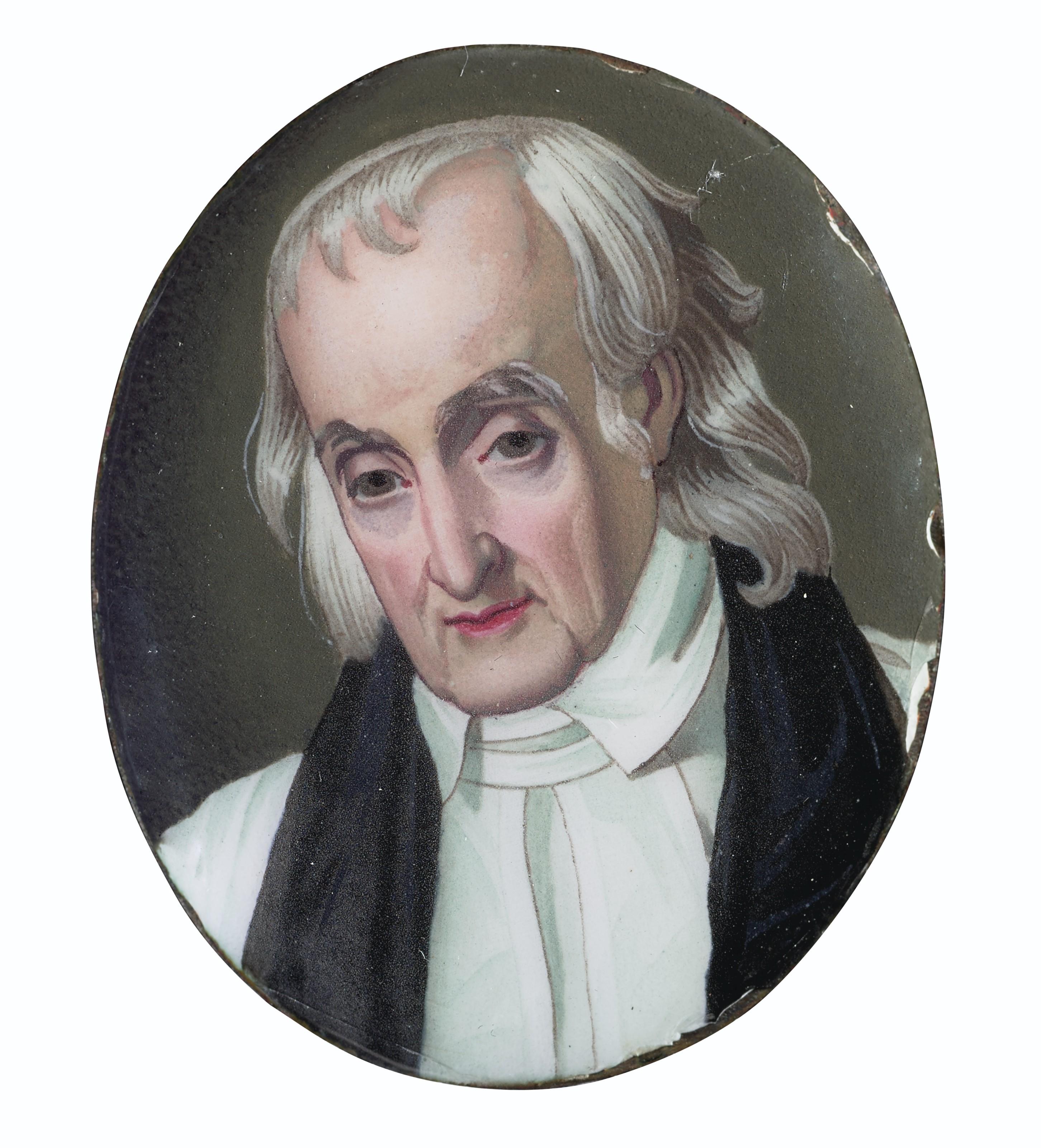 William Russell Birch - A miniature portrait of Bishop William White (1748-1836)