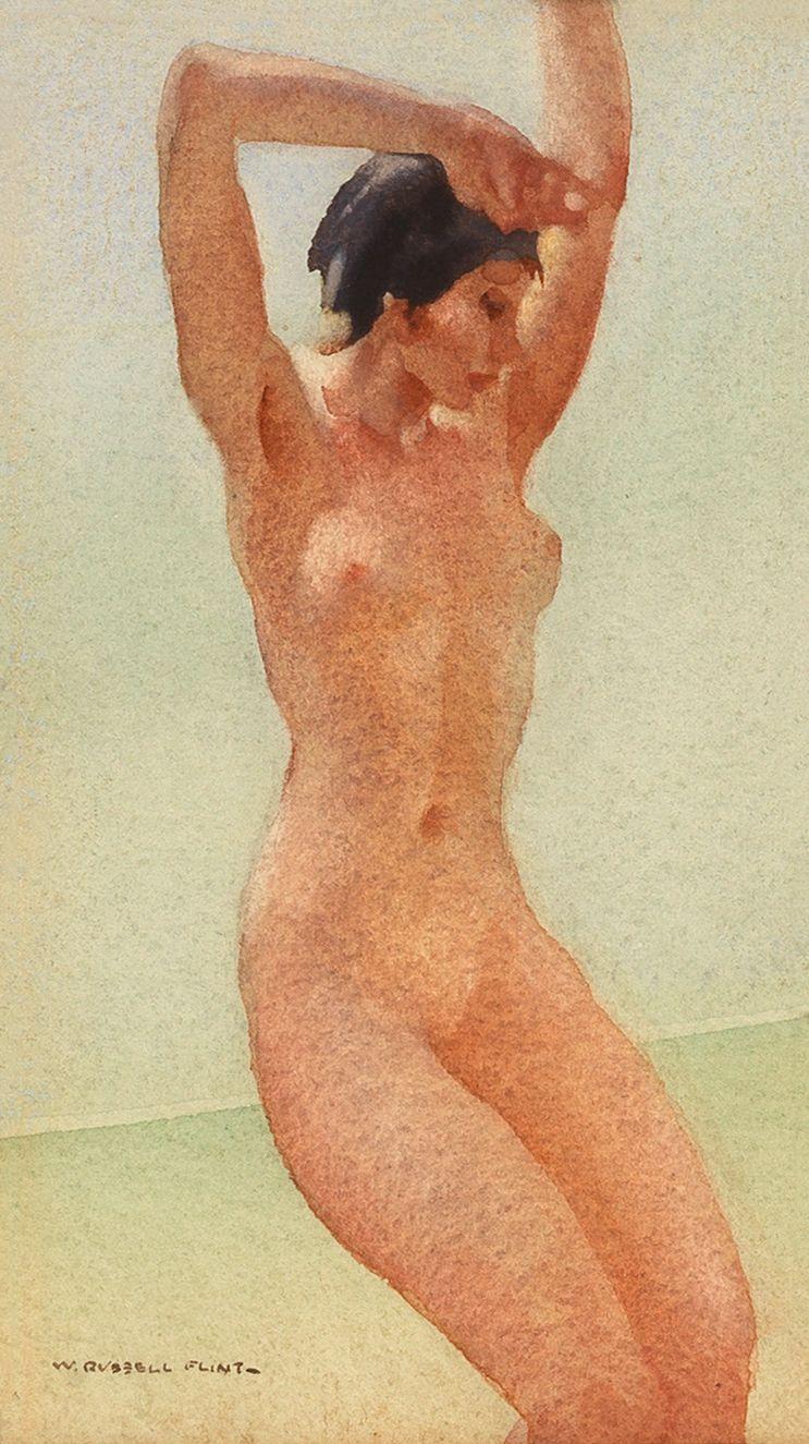 William Russell Flint - Model for a mermaid