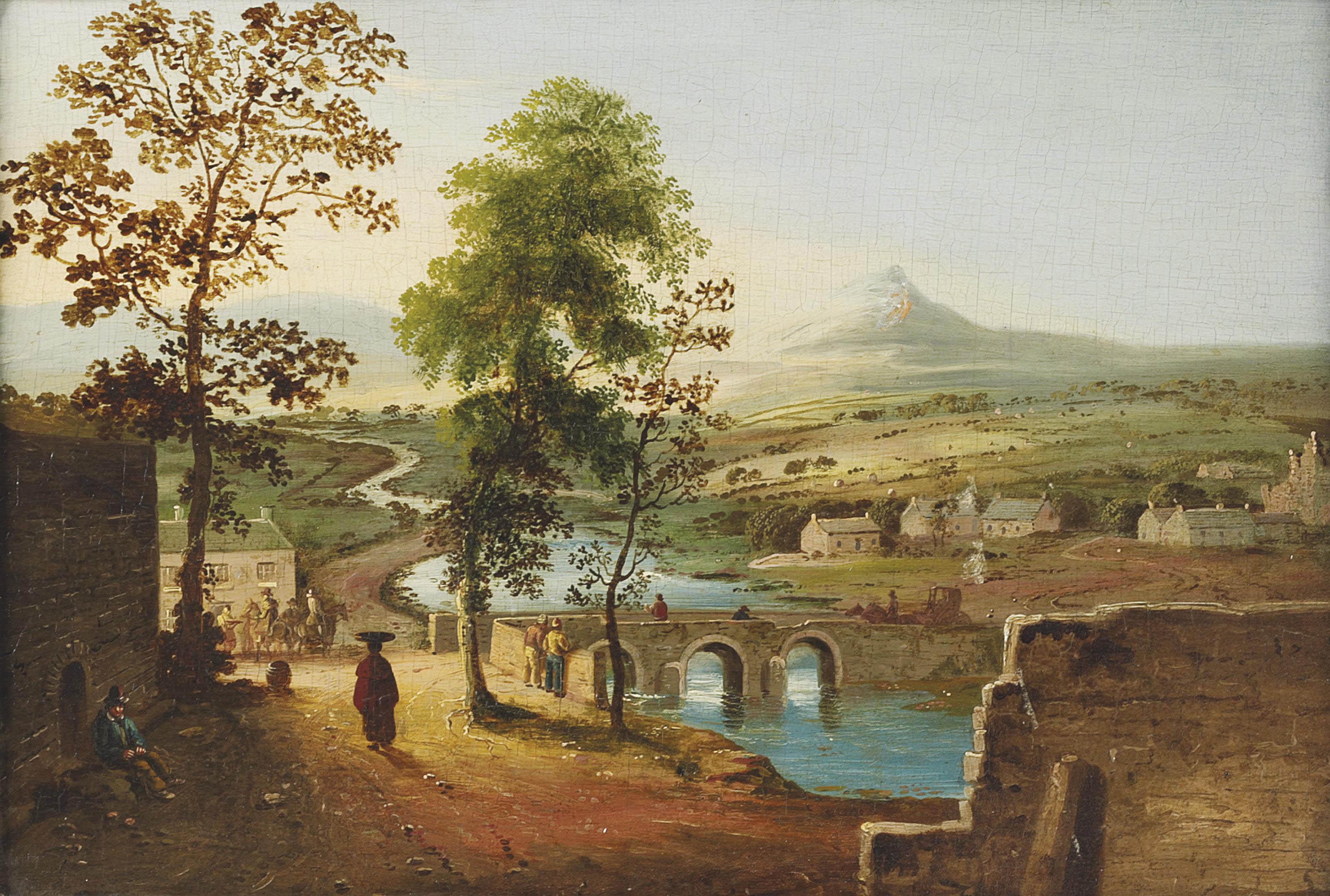William Sadler II - A view of the Sugar Loaf Mountain and the outskirts of Bray Town, Co. Wicklow