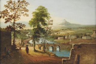 William Sadler II - A view of the Sugar Loaf Mountain and the outskirts of Bray Town, Co. Wicklow