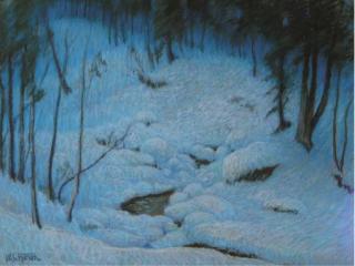 William Samual Horton - Deep Woods after Snowfall