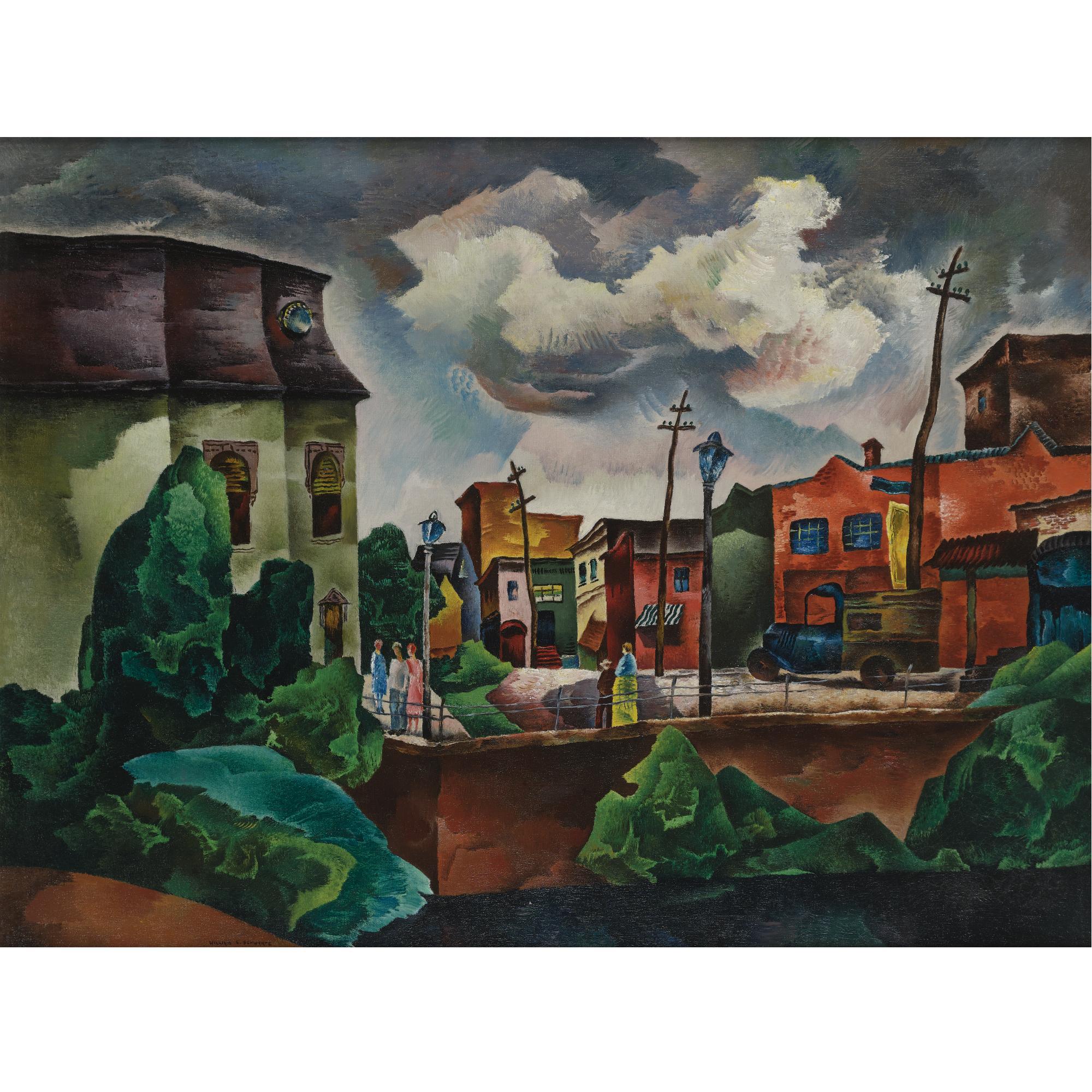 William Samuel Schwartz - A Street In Portage