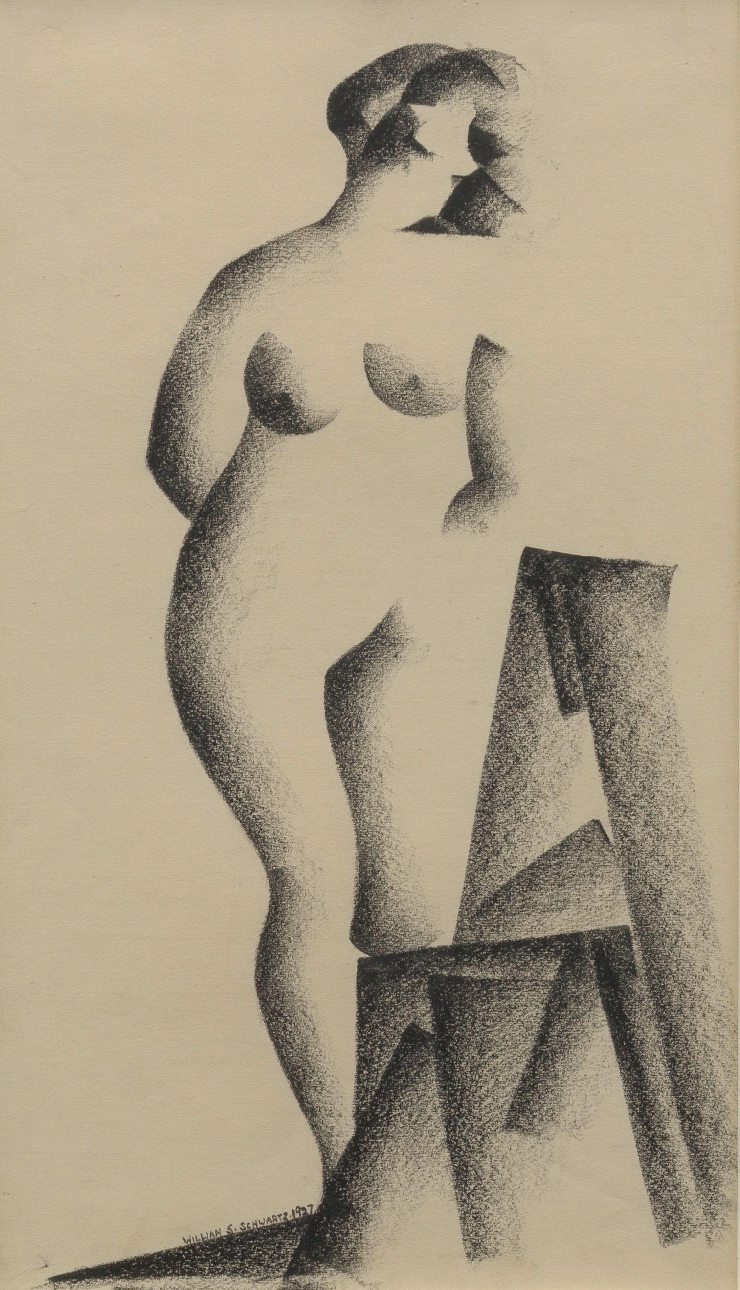 William Samuel Schwartz - Standing Female Nude
