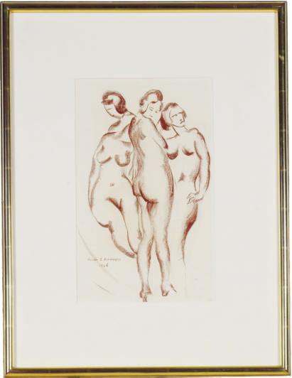 William Samuel Schwartz - The Three Graces; and a companion lithograph