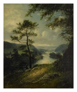 William Sanford Mason - Landscape With River