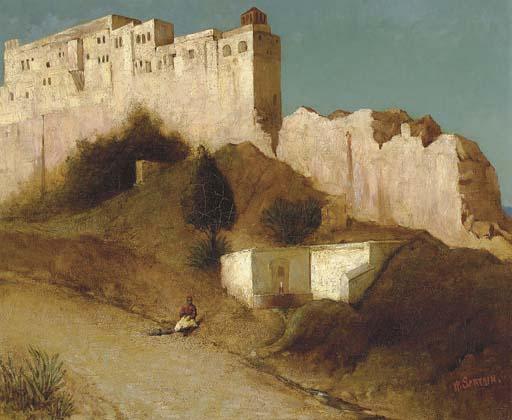 William Sartain - Arabian village