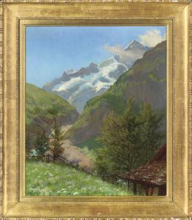 William Savage Cooper - Spring time in the Alps