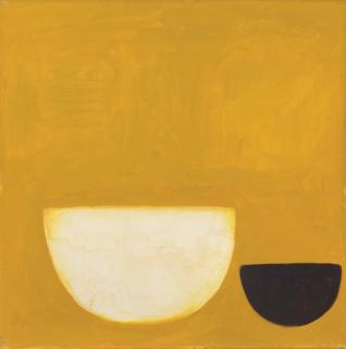 William Scott, R.A. - Black And White On Yellow