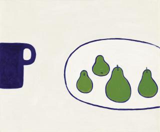 William Scott, R.A. - Blue Cup and Pears