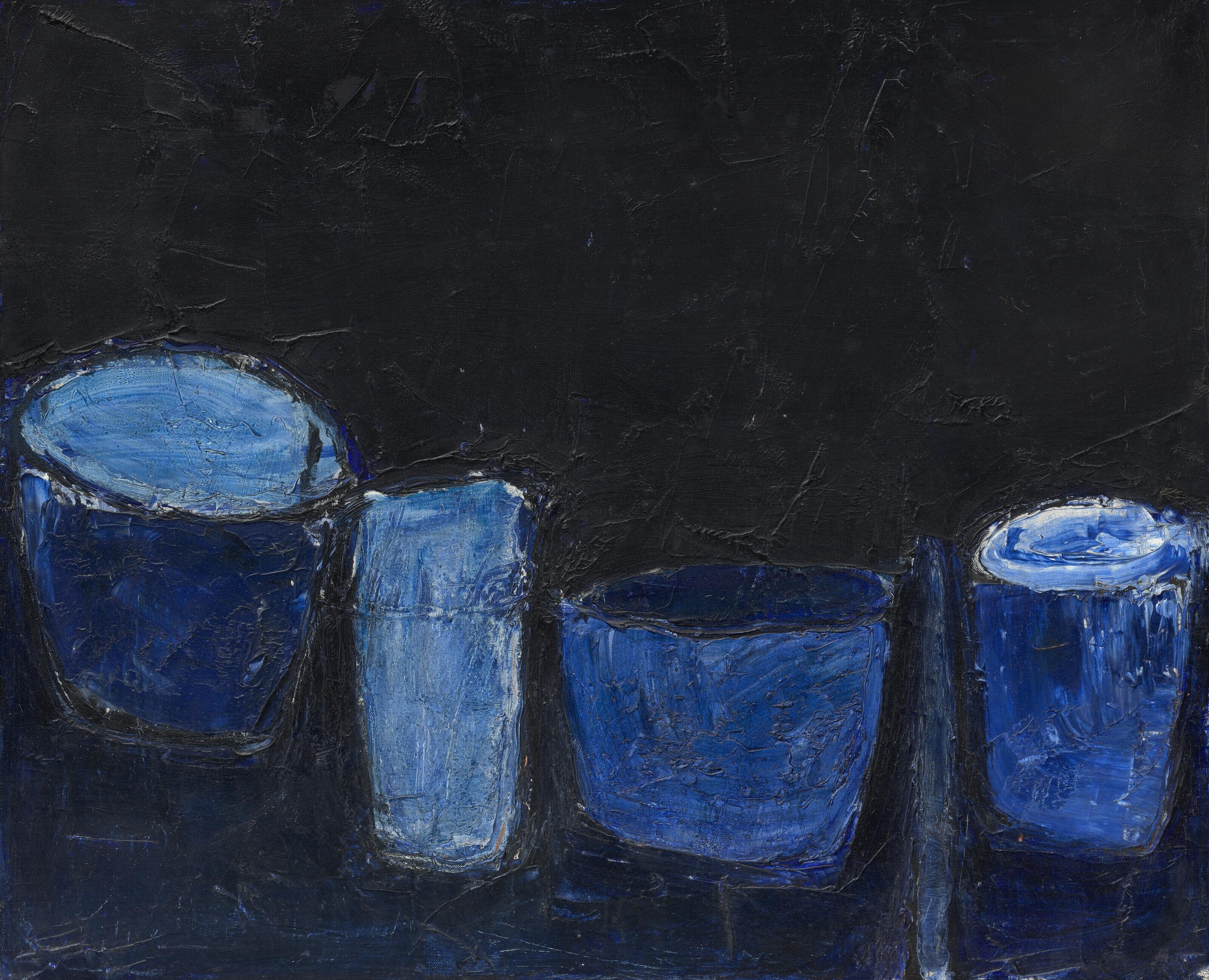William Scott, R.A. - Blue Still Life