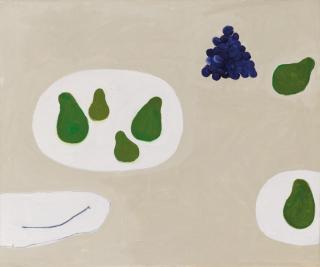 William Scott, R.A. - Six Pears And Grapes