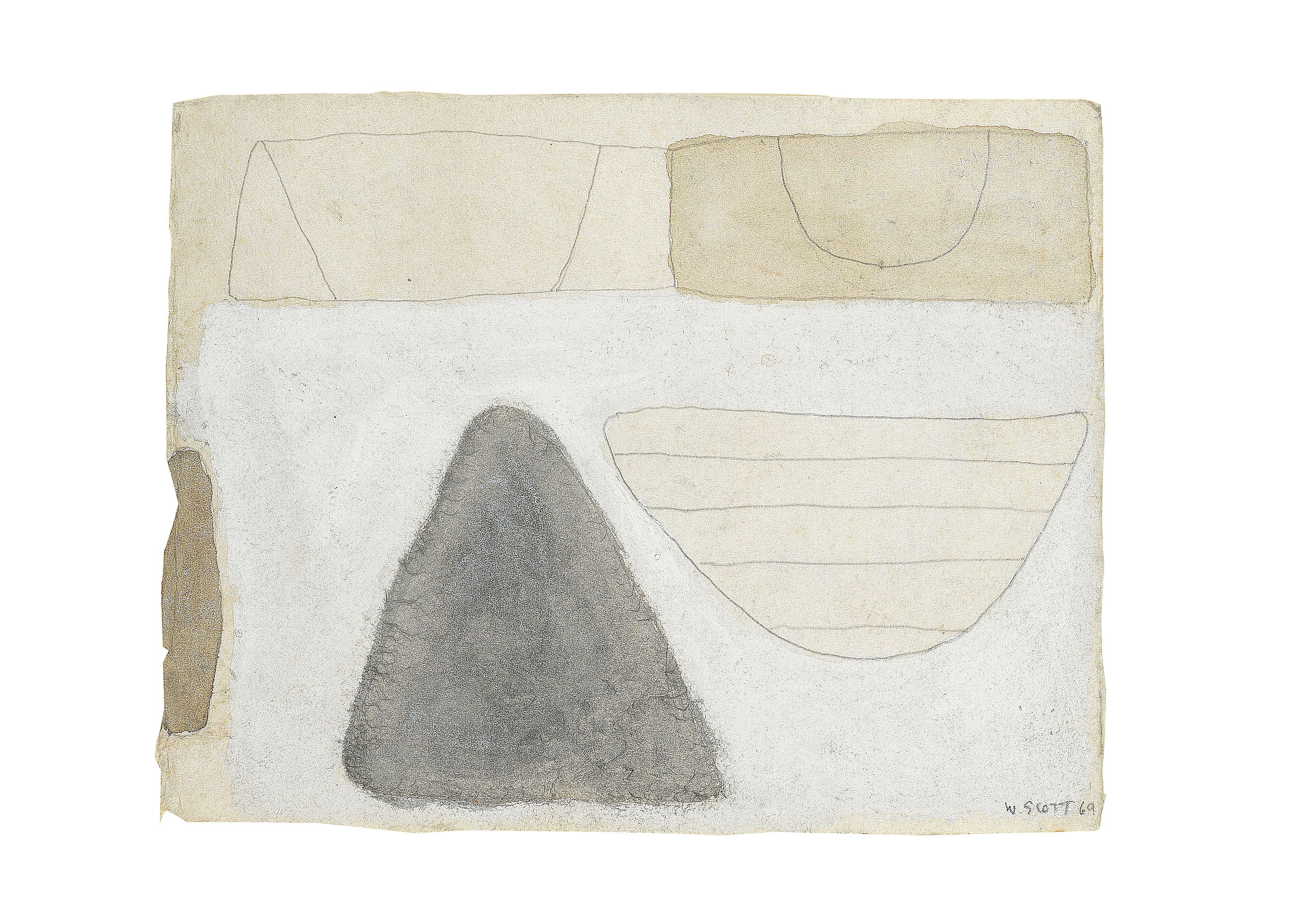 William Scott R.A. - Untitled 20.3 x 25.7 cm. (8 x 10 1/8 in.)