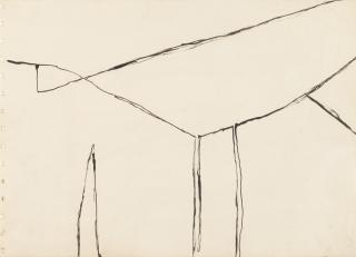 William Scott, R.A. - Untitled (Figure Into Landscape)